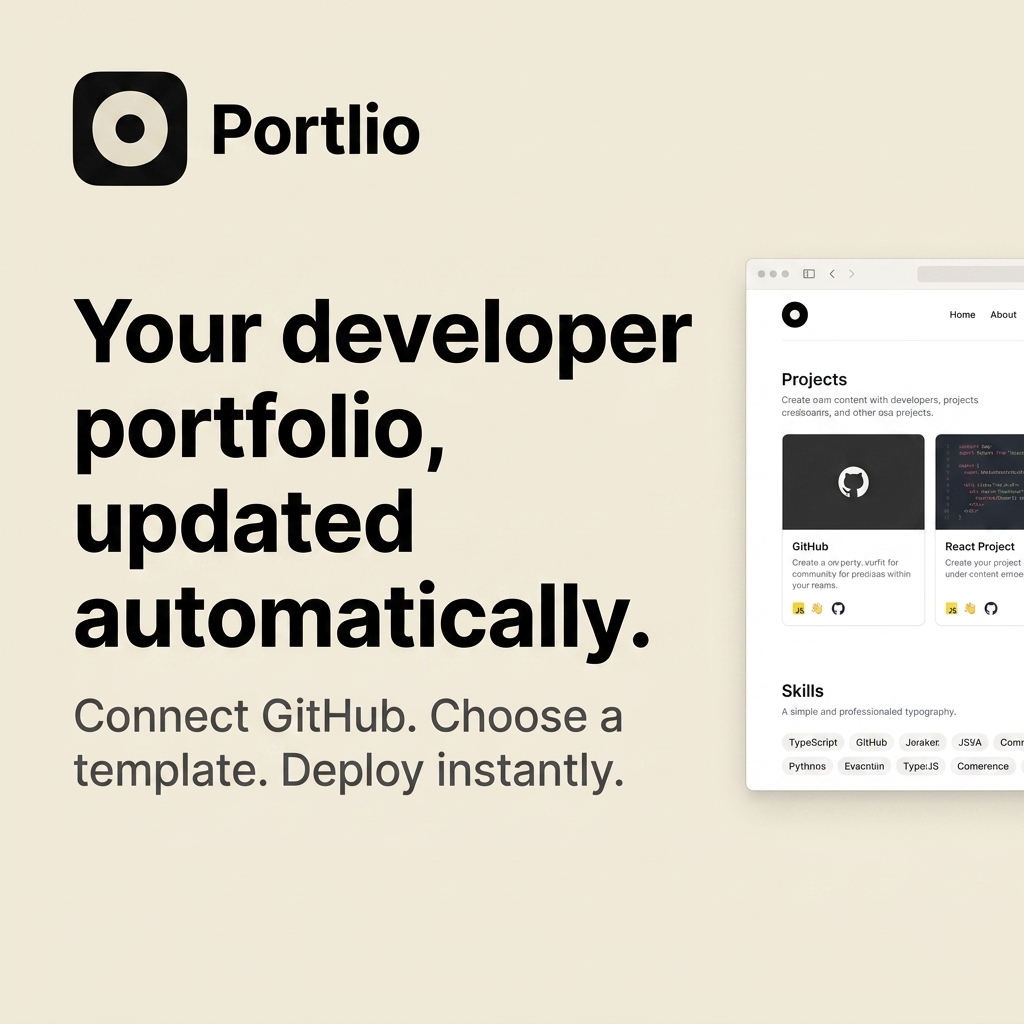 I built a tool that turns your GitHub into a live portfolio website logo